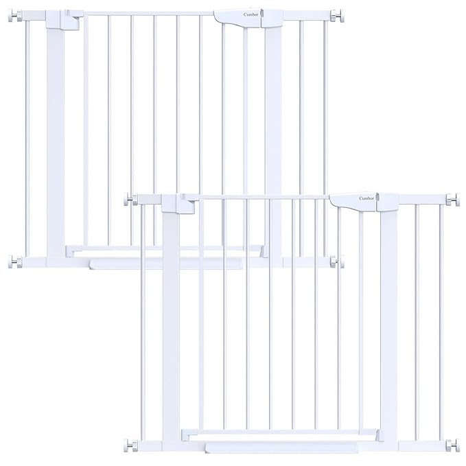 Cumbor 2 Pack 29.7-40.6" Baby Gate for Stairs, Mom&