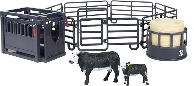 Big Country Toys 12-Piece Ranch Set - Farm Animal Toys for 3 Year Old Boys and Girls - Toy Figures &amp; Playsets