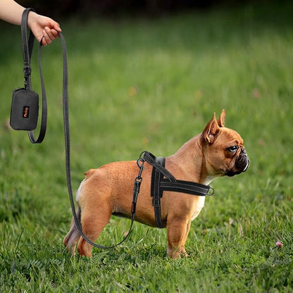 Didog No Pull Dog Harness with Soft Mesh Padded,Reflective &amp; Quick Fit Light Weight Dog Strap Vest Harness,Easy for Walking Training (S:Chest 18-22", Mesh-Black)