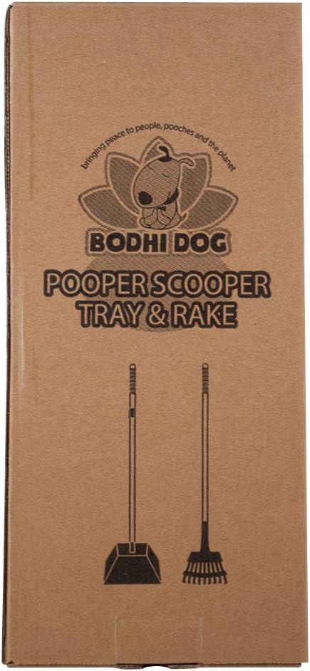 Bodhi Dog Pooper Scooper for Small to Large Dogs - Heavy Duty Metal Long Handle Tray &amp; Rake Poop Scoop - Durable, Rust-Resistant, Great for Grass, Streets, Gravel &amp; Outdoor Cleanups