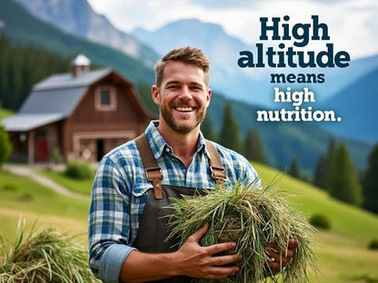 Blue Mountain Hay High-Altitude Hay - Organic Alfalfa, 10lb - High Protein, Fiber &amp; Mineral-Rich - Soft, Leafy, High Leaf Retention - Ideal for Goats, Rabbits, Guinea Pigs &amp; Other Small Animals