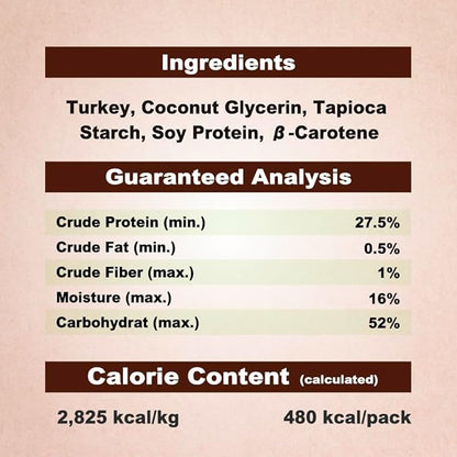 Afreschi Turkey β-Carotene Stick Dog Treats – 6 oz, USA-Sourced Trukey, All-Natural, Hypoallergenic, Low-Fat, Healthy &amp; Easily Digestible, Puppy &amp; Training Snack