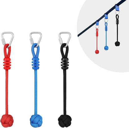 Rainbow Craft 3-Pack Ninja Fist Holds for Warrior Obstacle Course - Slackline &amp; Monkey Bar Accessories, Kids Backyard Ninja Training Equipment