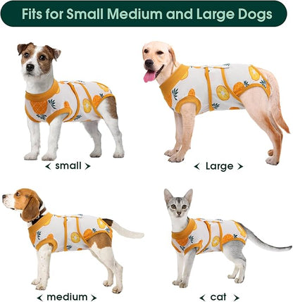 Kuoser Recovery Suit for Dogs Cats After Surgery, Professional Pet Recovery Shirt Dog Abdominal Wounds Bandages, Substitute E-Collar &amp; Cone,Prevent Licking Dog Onesies Pet Surgery Recovery Suit