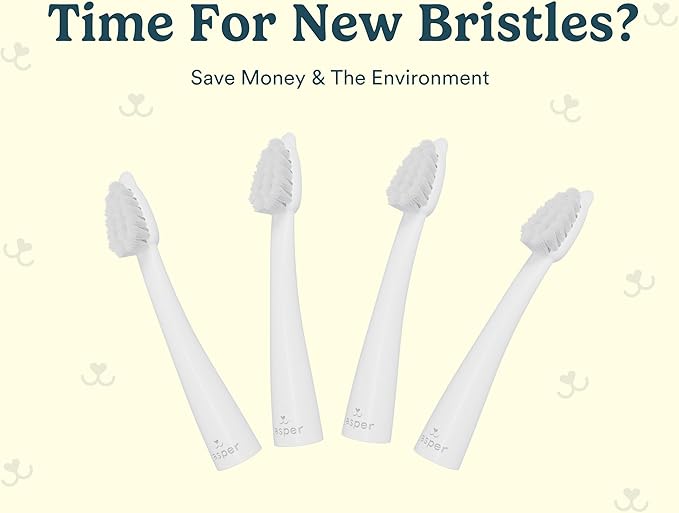 Jasper Microbrush Cat Toothbrush, Soft-Bristled Toothbrush Kit for Felines &amp; Small Dogs, Non-Slip Handle with 2 Replaceable Brush Heads, Use with Cat Toothpaste (Microbrush, Brush Heads Only)