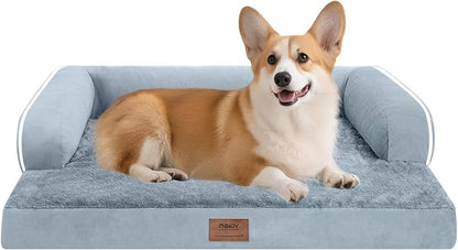 Dog Bed Medium Size Dog-Orthopedic Waterproof Bed for Dogs,Foam Couch Sofa with Washable Removable Cover &amp; Non-Slip Bottom-Grey