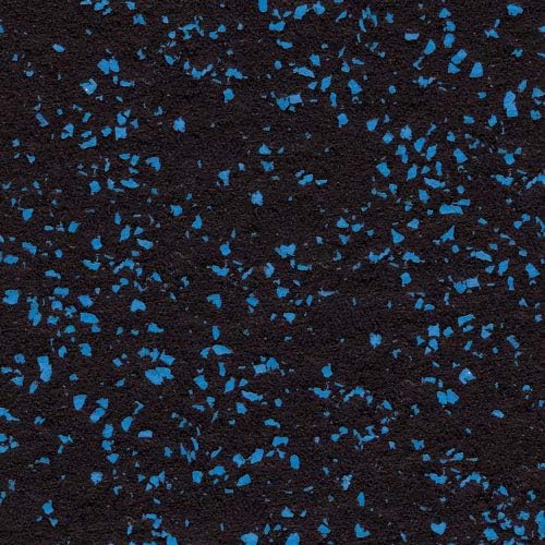 American Floor Mats - Extreme Rubber Gym Tiles - 1 Inch Thick Colorful Rubber Mats - Superior Shock and Sound Absorbing - 10% Blue - 2&