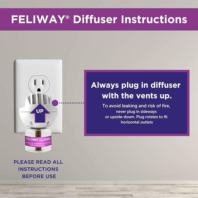 FELIWAY® Classic 3 x 30 Day Cat Calming Refills for Pheromone Diffuser, 3 x 48ml Value Pack - Helps Reduce Common Signs of Stress in Cats &amp; Kittens, Enhanced Calming