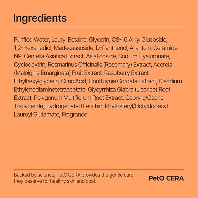 PetO’Cera Waterless Shampoo for Dogs &amp; Cats–No Rinse Foam, Lick-Safe, Itch Relief, Detangles &amp; Moisturizes, Hypoallergenic, Vet-Approved, 5.07oz/150ml