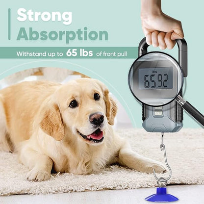 Petbobi Dog Bathing Tether with Heavy Suction Cup, Pet Grooming Tub Restraint Leash with Dog Scrubber for Bath, Adjustable Cat Fixed Safety Rope for Shower, Blowing, Trimming, Brushing Pet