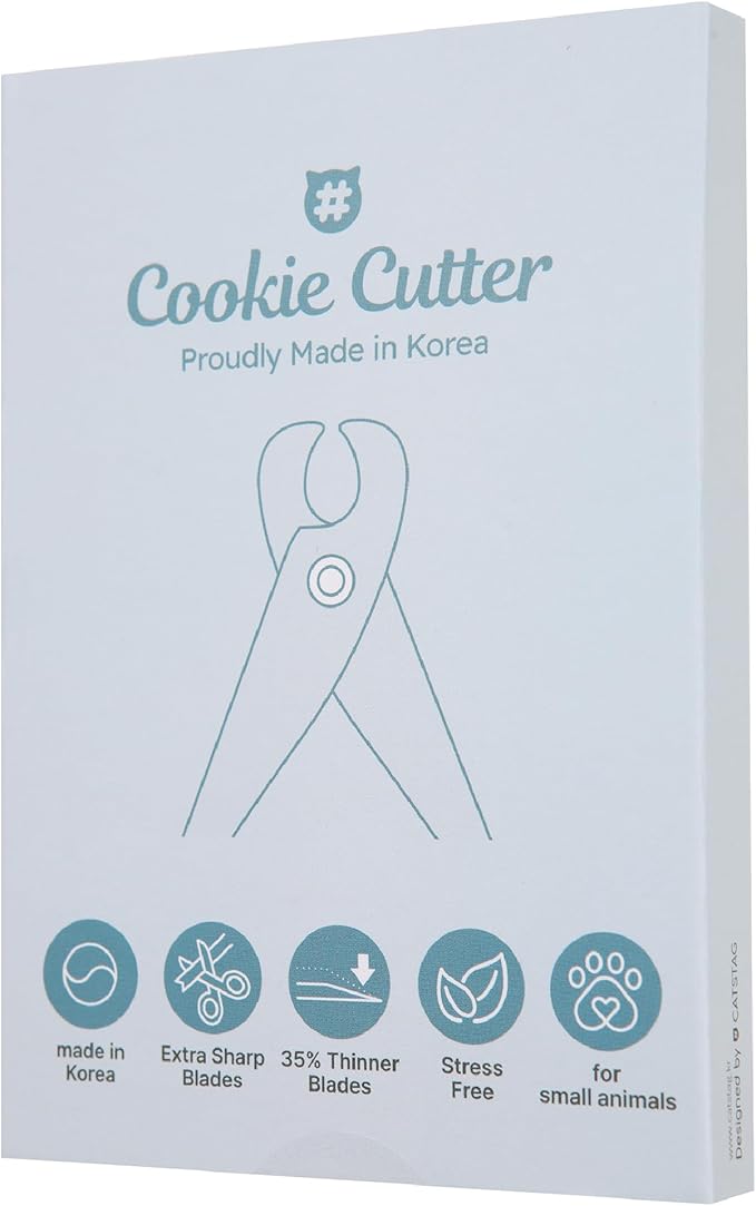 Cat Nail Clipper - Extra Sharp &amp; Thin Blades for Indoor Cats, Small Dogs and Any Small Pets - Expertly Crafted in Korea