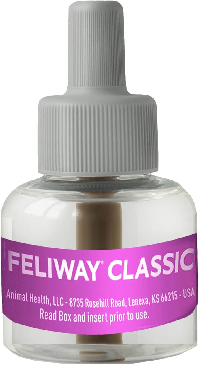 FELIWAY® Classic 30 Day Cat Calming Refill for Pheromone Diffuser, 48ml - Helps Reduce Common Signs of Stress in Cats &amp; Kittens, Enhanced Calming
