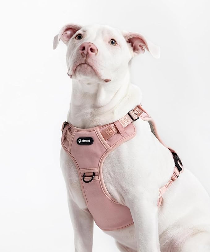 2025 New Edition, Fei &amp; Eve MagEase Dog Harness - 3-Second Magnetic Buckles | 3-Point No-Pull Control | Heavy-Duty 900D Nylon | Dual Safety Handles | Breathable Mesh | Adjustable Fit | X-Large, Pink