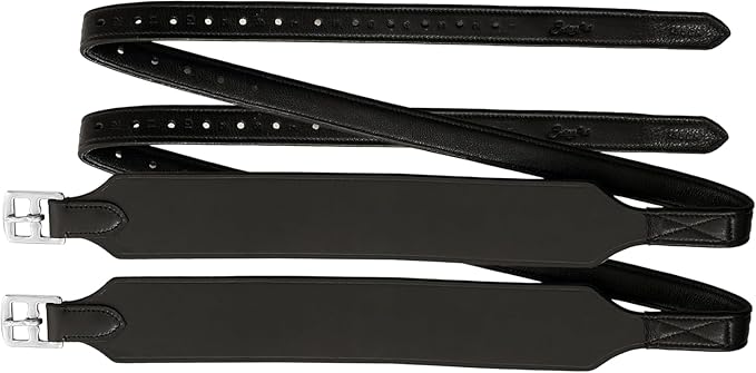 Exion Wide Stability Stirrup Leathers for English Saddles | Premium Cowhide Leather | Enhanced Leg Stability &amp; Comfort | Sizes: 48" to 62"