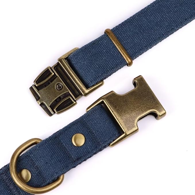 PET ARTIST Dog Collars for Small Dogs, Soft Padded Premium Nylon Dog Collar with Quick Release Metal Buckle, Durable &amp; Adjustable Pet Collars for Boy Gifts, Blue, S (Fit 10-16")