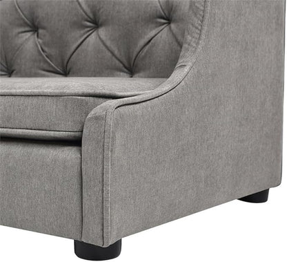 Pemberly Row 35" Tufted Wingback Pet Sofa Bed Medium Uptown Gray