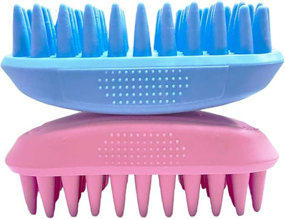 Pet Silicone Shampoo Brush for Long &amp; Short Hair, Pink ( New ), Medium Large Pets Dogs Cats, Silicone Shower Wash Curry Brush, Massage Comb