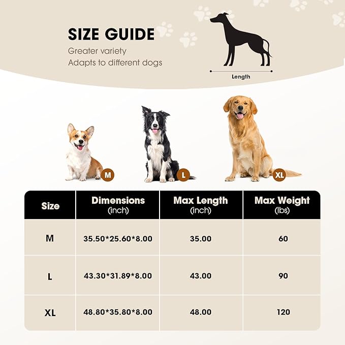 Elevated Dog Bed, Raised Outdoor Dog Bed for Medium Sized Dog, Portable Cooling Pet Cot with Breathable &amp; Washable Mesh, Indoor &amp; Outdoor Pet Hammock with Skid-Resistant Feet.