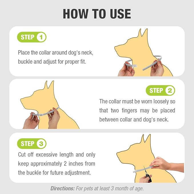 EcoVenger Flea &amp; Tick Collar Repellent 2-Pack White, Fits Both Dogs &amp; Cats, Built-in Pant-Based Formula Strong Repellency Slow Release, Lasting Deterrence and Protection, Pleasant Aroma, Waterproof