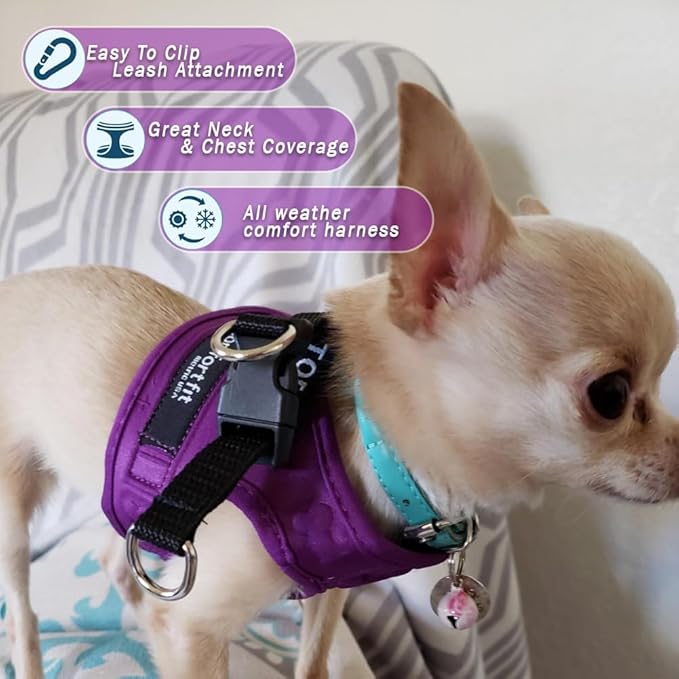 Comfort Fit Dog Harness No Pull with Adjustable Buckles Soft Padded Reflective Choke Step-in Pet Vest with Easy Control Handle for Small Medium Large Dogs &amp; Puppies for Walking Running Training