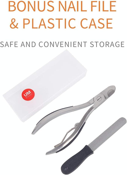 Dog Nail Clipper | Pet Cat Claw Trimmer -Sharp Angled Stainless Steel Blade for Quick Safety -Sturdy Non-Slip Handle -Nail File &amp; Set Box -Professional Tools for Large &amp; Small Pet