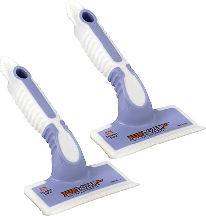 FurDozer X6 Pet Hair Remover &amp; Auto Detailing Tool - Cat &amp; Dog Hair Remover for Carpets, Car Interiors, Couches, Bedding, &amp; Furniture - Reusable Pet Hair Removal Tool for Fur &amp; Lint (Purple, 2-Pack)