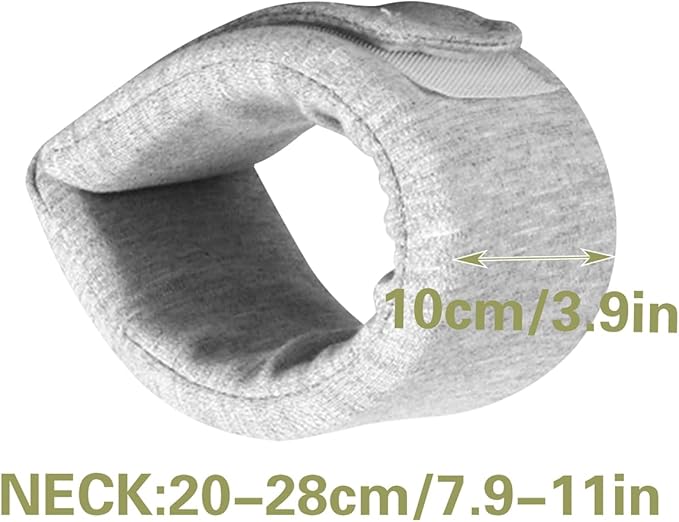 Cat Neck Brace, Breathable &amp; Adjustable Cone Collar After Surgery Recovery Anti-Scratch Anti-Lick Protection, Cat Cone Collar for Small Medium Dogs Puppies Kittens (Grey, M)