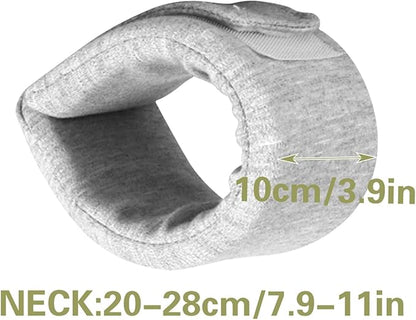 Cat Neck Brace, Breathable &amp; Adjustable Cone Collar After Surgery Recovery Anti-Scratch Anti-Lick Protection, Cat Cone Collar for Small Medium Dogs Puppies Kittens (Grey, M)