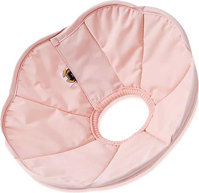 Touchdog Foldable Dog Cone Collar for Cats &amp; Dogs - Adjustable Soft Recovery Collar with Waterproof PU Coating, Lightweight Design, 24.5cm/9.6in Wide Barrier (Pink, XL)