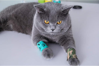 AUPCON Vet Wrap Cohesive Bandages Bulk Self Adhesive Bandage Wrap Self Adherent Wrap Non-Woven for Dogs Pet Animals &amp; Ankle Sprains &amp; Swelling 2 Inch x 5 Yards (2 Inch Claw)