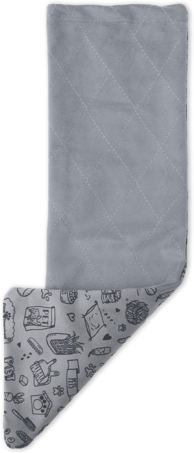 Paw Inspired Fitted Fleece Liner for Ferret Nation, Critter Nation Cage for Ferrets, Rats, Chinchillas, Hedgehogs &amp; Other Small Animals (Gray, Ramp Cover)