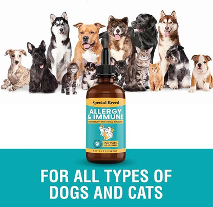 Special Breed Allergy &amp; Immune with Elderberry, Allergy Relief for Cats and Dogs, Anti Itch Treatment, Relief for Pet Allergies, Immune Support for Cat or Dog, 4 oz