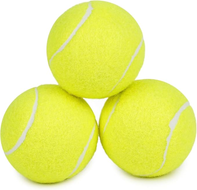 Prime Pets Tennis Balls for Dogs, 2.5 Inch Squeaky Dog Balls for Play &amp; Fetch, Squeaky Tennis Balls for Medium, Large Dogs, Dog Toy Balls
