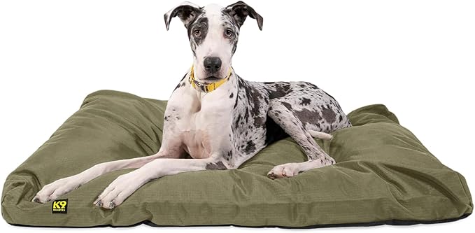 K9 Ballistics Tough Rectangle Pillow Dog Bed - Removable Cover, Washable, Durable &amp; Water Resistant Dog Bed - XX-Large, Sage Green
