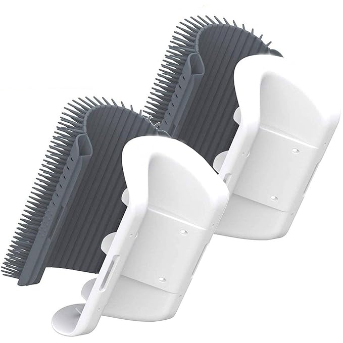 3.0 Softer Cat Self Groomer with Catnip, Dog Cat Corner Groomer,Wall Corner Scratcher Comb,Grooming Massage Brush, Perfect Scratch Massager Tool for Long &amp; Short Fur Kitten/Puppy (2 Pack)