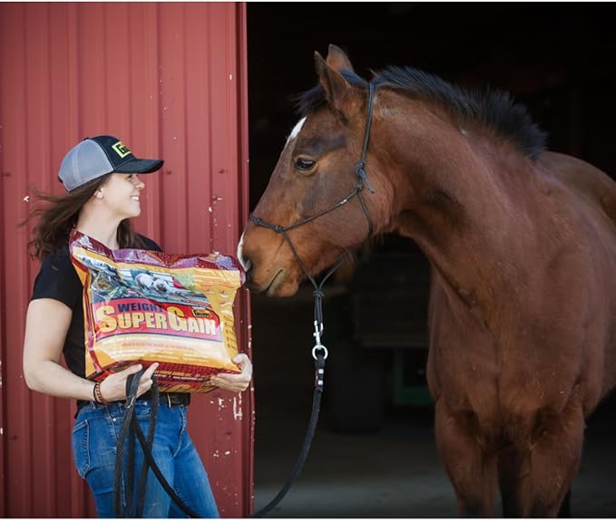 Super Weight Gain 24 lb, Equine Vitamin Mineral, Probiotic &amp; Weight Gain Supplement