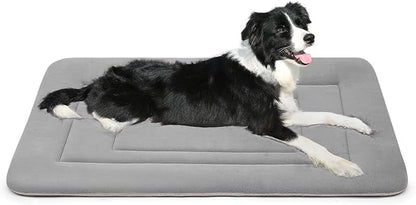JoicyCo Dog Crate Bed Pad Mat, 36 in Non Slip Bottom Washable Kennel Pad for Medium and Large Dogs, Clay Gray