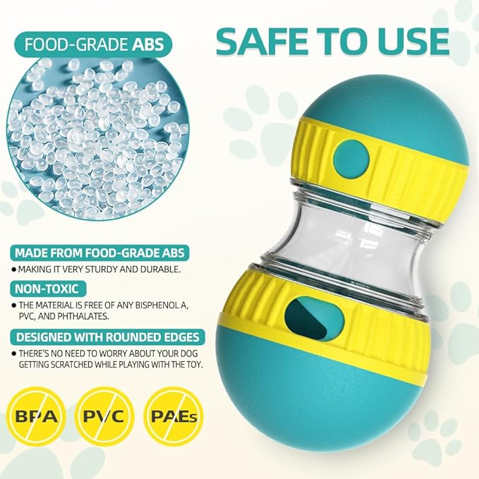 Dog Puzzle Toys, Rolling Treat Dispensing Ball, Brain Stimulation &amp; Slow Feeder, Dog Enrichment Toys to Keep Them Busy (Green)
