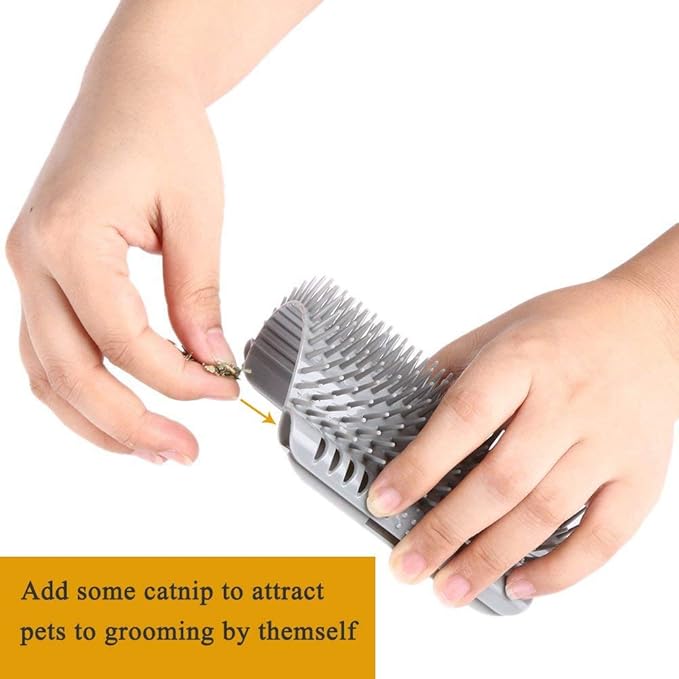 3.0 Softer Cat Self Groomer with Catnip, Dog Cat Corner Groomer,Wall Corner Scratcher Comb,Grooming Massage Brush, Perfect Scratch Massager Tool for Long &amp; Short Fur Kitten/Puppy (2 Pack)