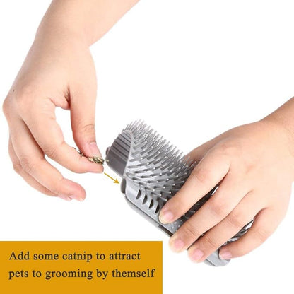 3.0 Softer Cat Self Groomer with Catnip, Dog Cat Corner Groomer,Wall Corner Scratcher Comb,Grooming Massage Brush, Perfect Scratch Massager Tool for Long &amp; Short Fur Kitten/Puppy (1 Pack)