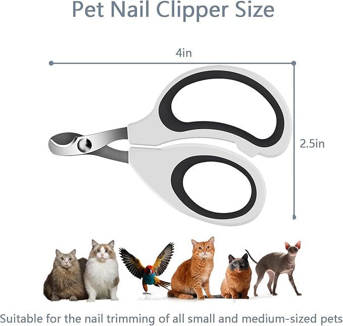 Cats &amp; Dogs Pets Nail Clippers &amp; Trimmers Rabbit Nail Clippers cat Nail Clippers for Indoor Cats cat Claw Clippers with Safety Guard Professional Grooming Tool for Cat Kitten