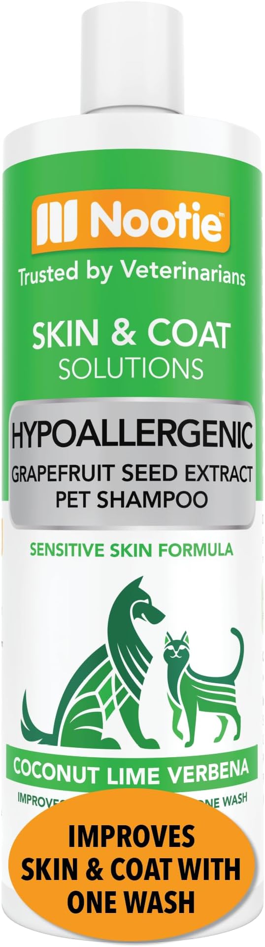 Nootie - Pet Shampoo for Sensitive Skin - Revitalizes Dry Skin &amp; Coat - Natural Ingredients - Gentle Dog Shampoo - Cleans &amp; Conditions