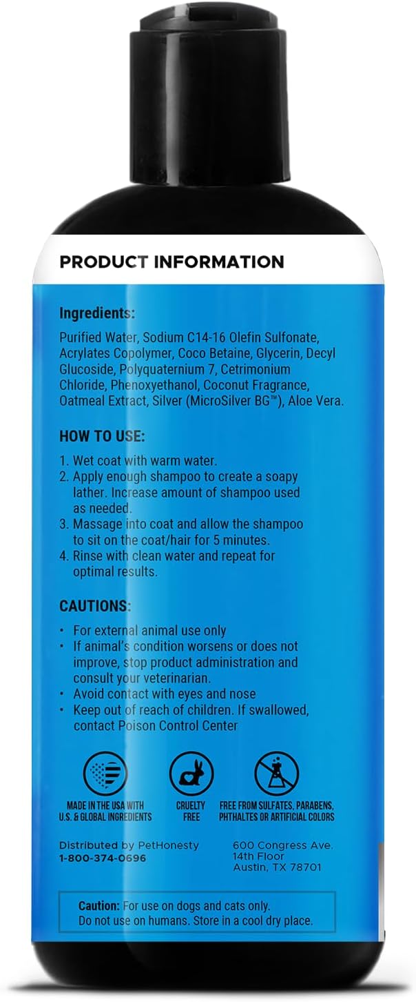 Restore + Soothe 2 in 1 Shampoo + Conditioner for Sensitive Skin for Dogs &amp; Cats - Dog Skin and Coat Supplement - Soothes Itching, Irritation and Hot Spots (Coconut) - 16oz