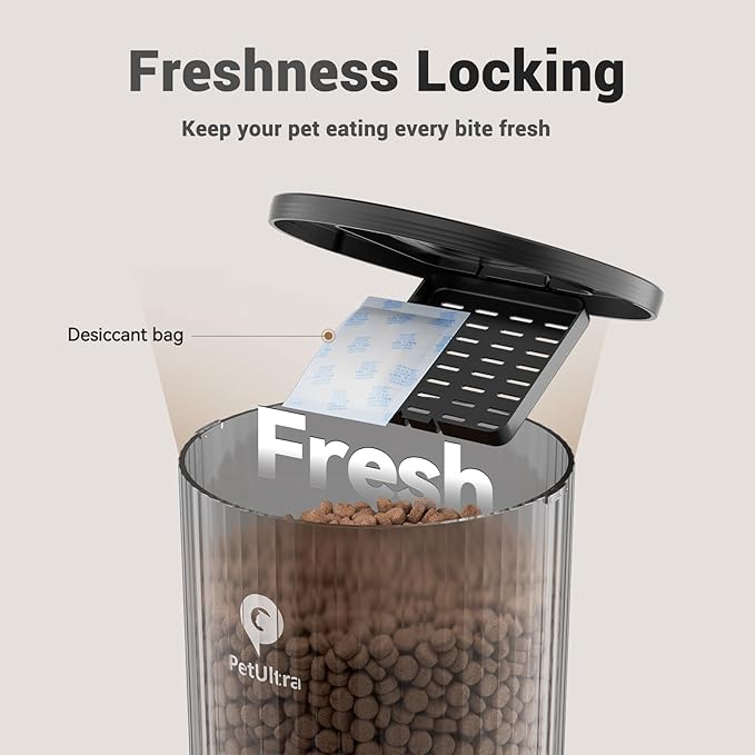 Automatic Cat Feeder for 2 Cats: Cat auto 2.4G WiFi - Timed Smart App Control 1-10 Meals| Automatic Pet Feeder for Cats and Small Dog Indoor- Dual Power&amp; Detachable Clean