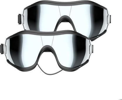 NVTED Dog Sunglasses Dog Goggles, UV Protection Wind Protection Dust Protection Fog Protection Pet Glasses Eye Wear Protection with Adjustable Strap for Medium or Large Dog (Pack of 2)