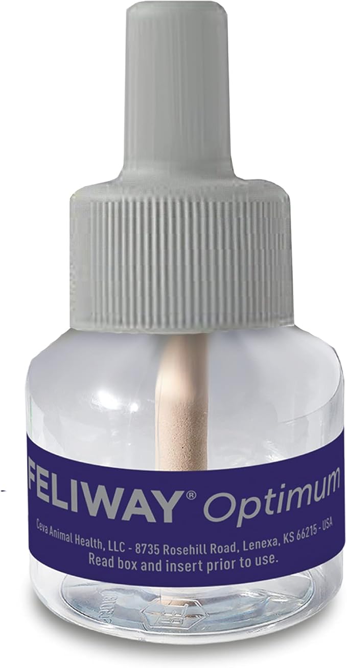 FELIWAY® Optimum 30 Day Cat Calming Refill for Pheromone Diffuser, 48ml - Helps Reduce Common Signs of Stress in Cats &amp; Kittens, Enhanced Calming