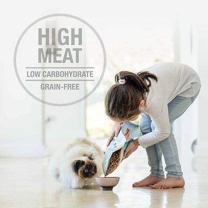 Feline Natural High Protein Dry Cat Food, Freeze-Dried Diet with 98% Meat, Organs &amp; Seafood, No Peas, Grains, or Artificial Additives, Made in New Zealand, Lamb &amp; King Salmon, 11oz