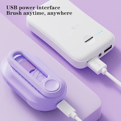 Pet Grooming Brushm,Cat Brush,3 In1 Spray Cat BrushSelf-Cleaning Wet Dog Comb with USB Rechargeable &amp; Water Tank,Suitable for Dogs,Cats to Reduces Flying Hair,Remove Tangled &amp; Loose Hair (Purple)