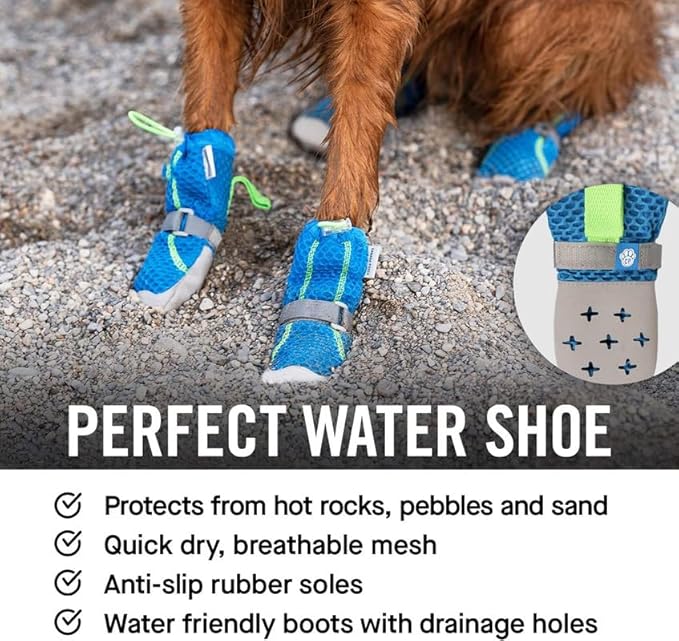 Canada Pooch Dog Boots for Hot Pavement - Dog Boots &amp; Paw Protectors with Anti Slip Rubber | Water Friendly, Breathable Dog Shoes for Hot Days, Great for Dogs Grey - Size 2