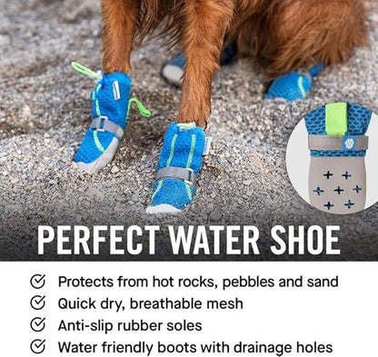 Canada Pooch Dog Boots for Hot Pavement - Dog Boots &amp; Paw Protectors with Anti Slip Rubber | Water Friendly, Breathable Dog Shoes for Hot Days, Great for Dogs Neon Pink - Size 1